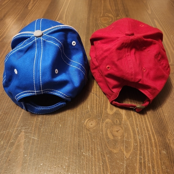 Vtg Red Budweiser Hat & Vtg Blue Bud Light NFL Hat Both Adjustable & 100% Cotton - Picture 5 of 13